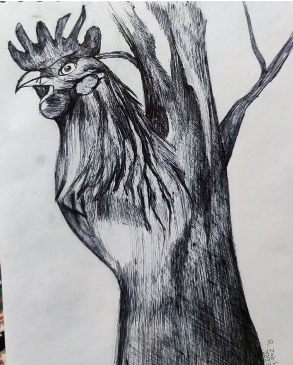 Tree and rooster